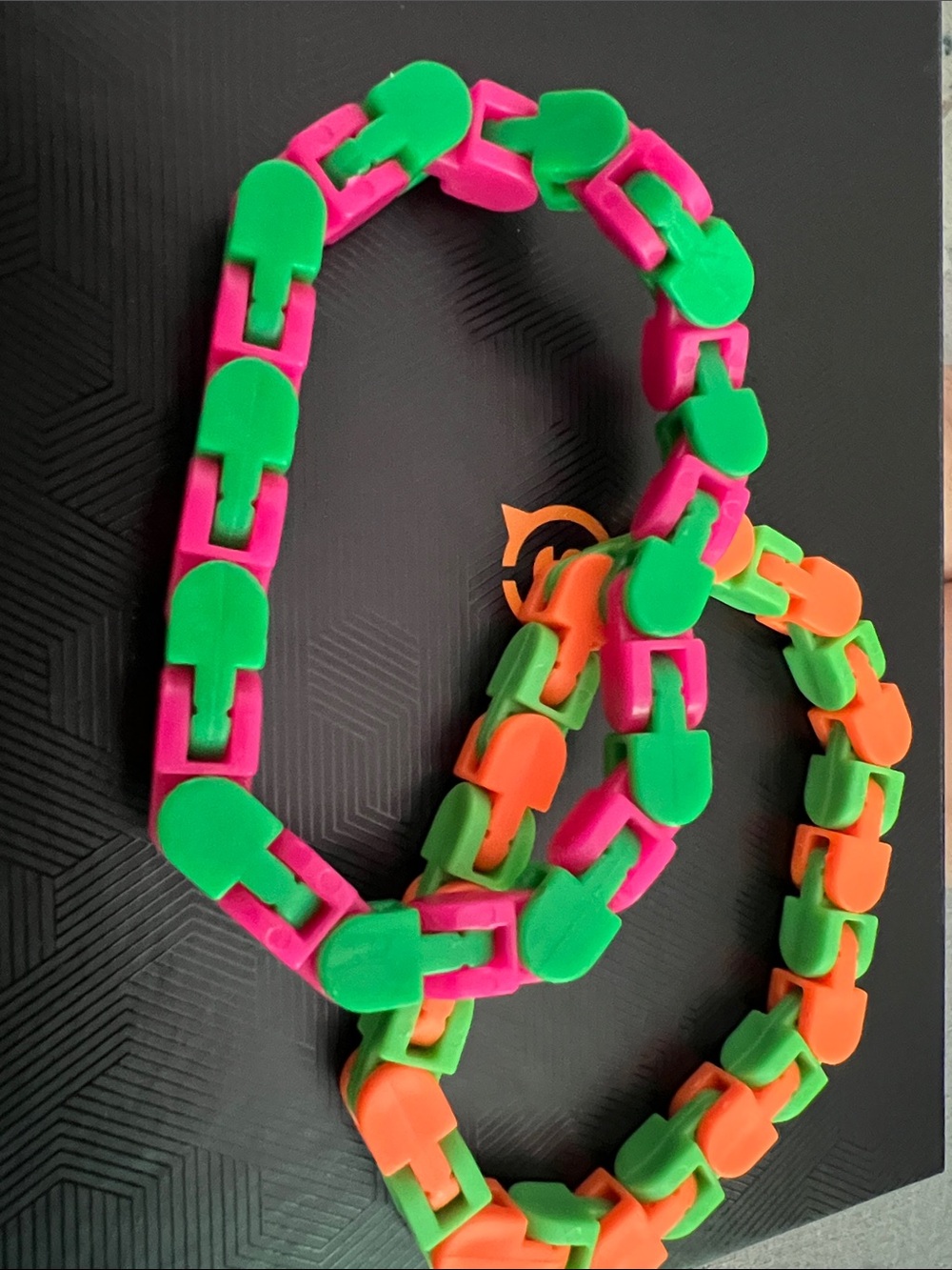 Pair of Links “Wacky Tracks” Snap and Click Fidget Toys, Finger Sensory